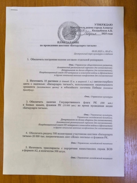 Власти Казахстана пытались сорвать День Победы (ДОКУМЕНТЫ)