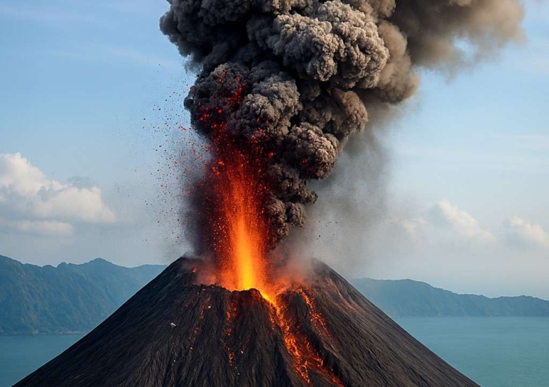 Восемь новых извержений вулкана Семеру произошло в Индонезии